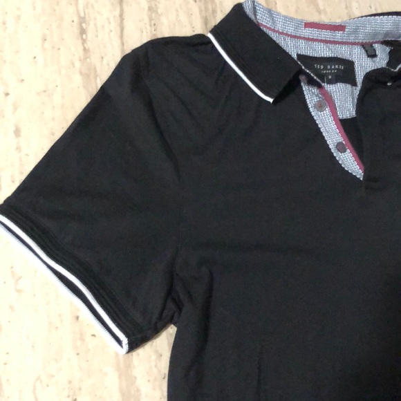 Ted Baker | London | Black/White | Men’s Polo | 3 - Picture 3 of 8